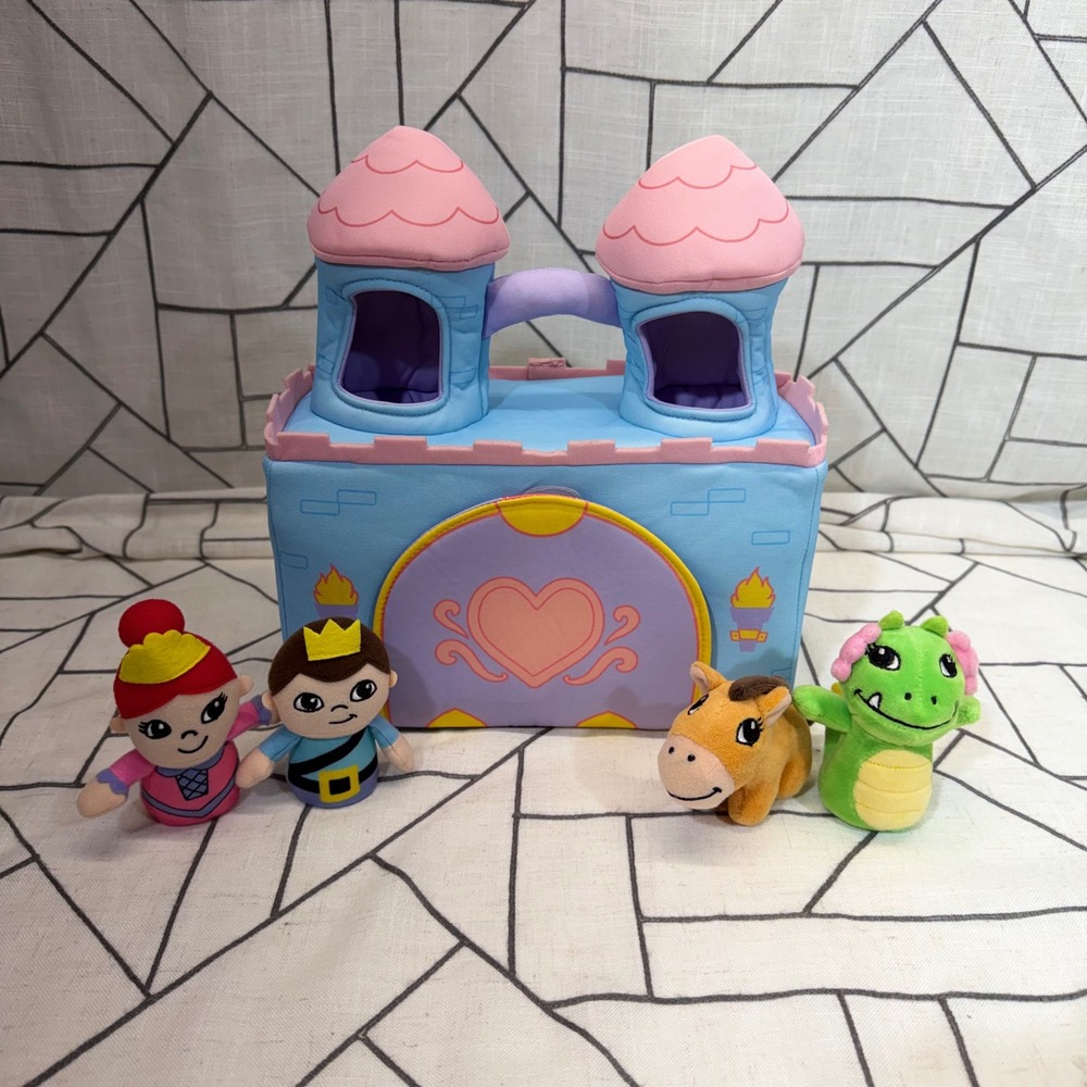 Lakeshore‎ Learning Plush Castle Play Set OS Blue Pink Soft Toy Prince Princess